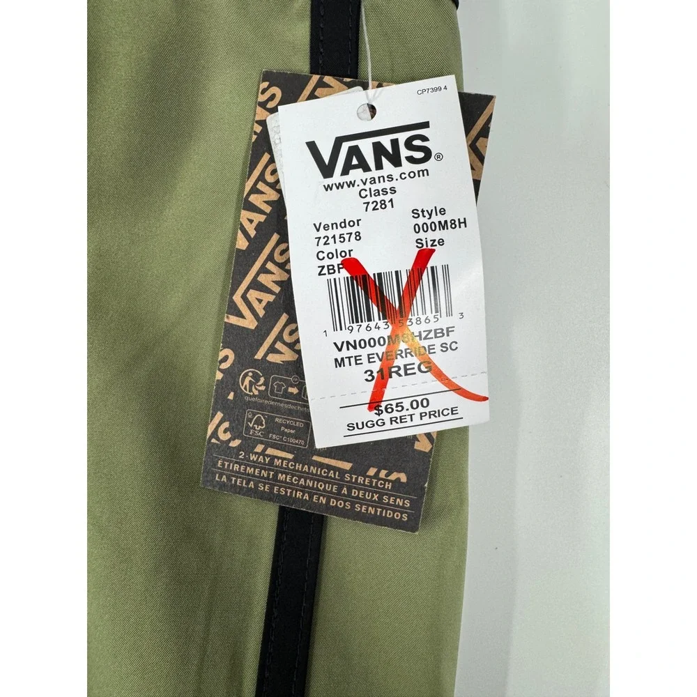 Vans Mens MTE Everride Scalloped Green Black 18